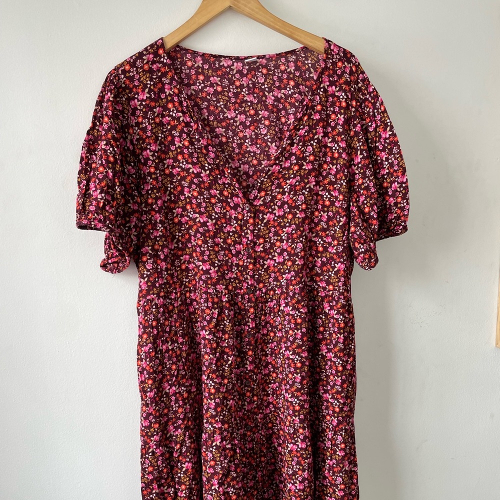 Old Navy Floral Maxi Dress - Red and Pink